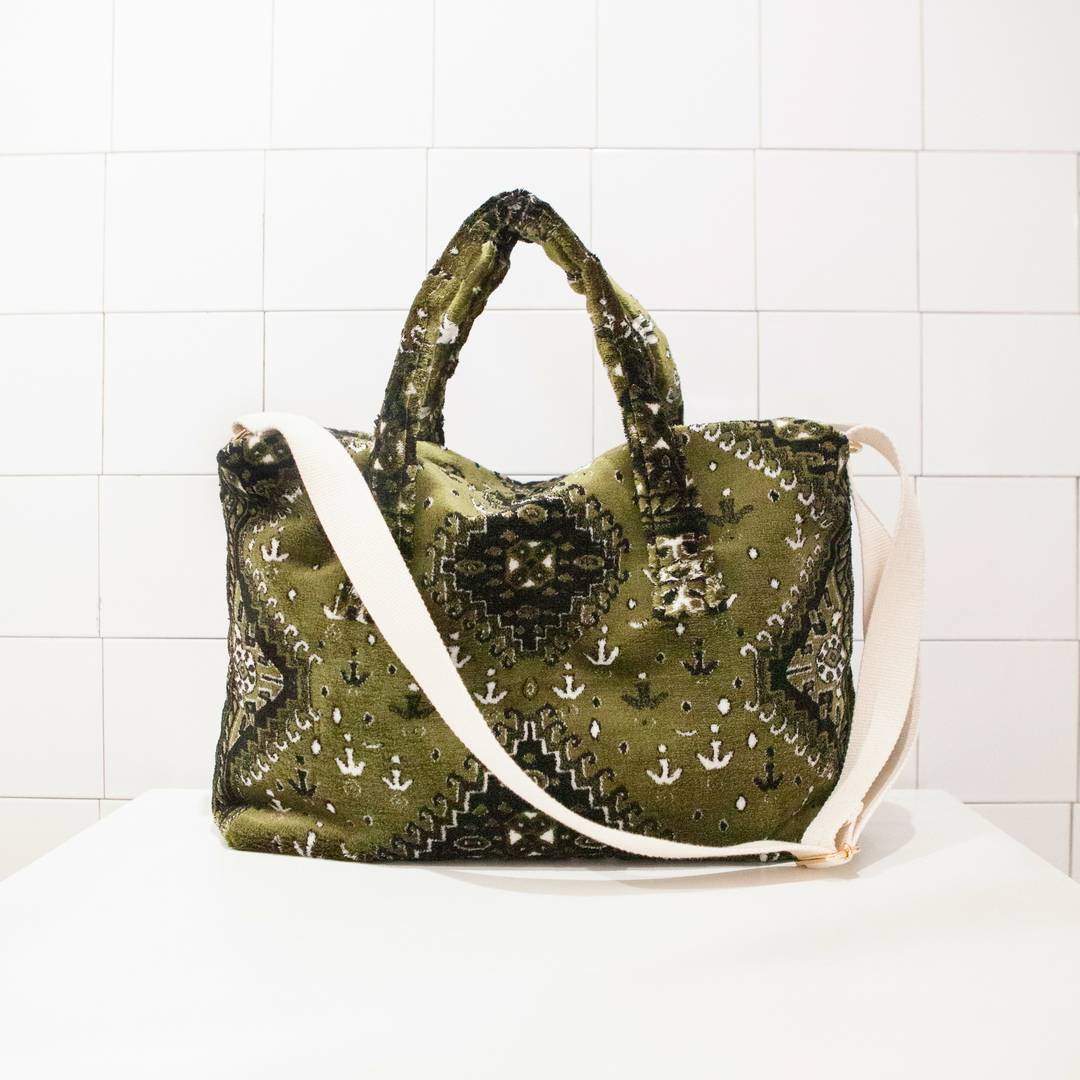 MINI SOCCO CARPET OFF WHITE STRAP