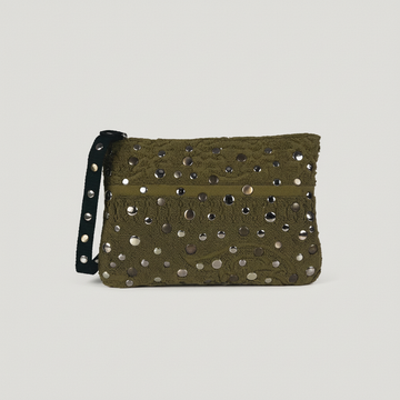 OUI STUDS KHAKI GREEN