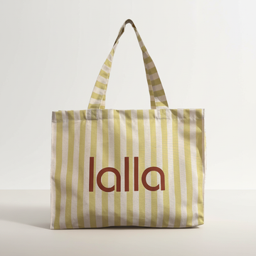 LARGE STRIPED TOTE BAG