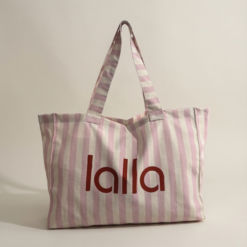 LARGE STRIPED TOTE BAG