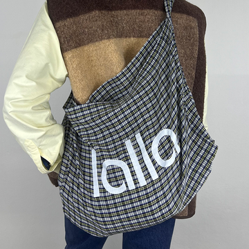 LARGE TARTAN TOTE BAG