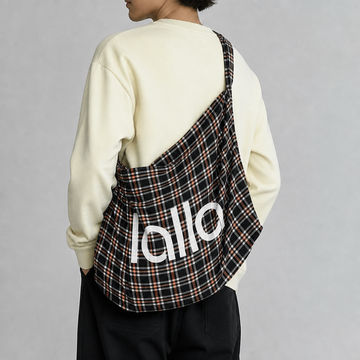 LARGE TARTAN TOTE BAG