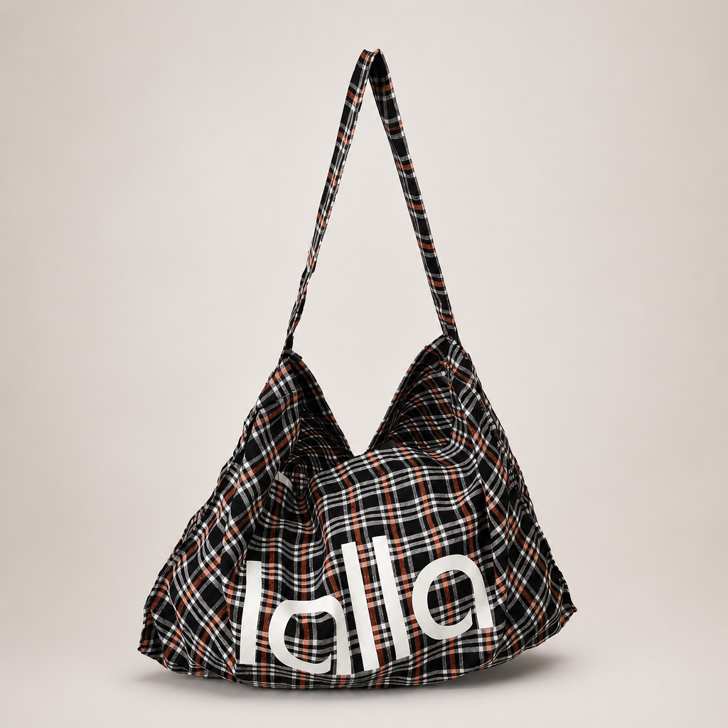 LARGE TARTAN TOTE BAG