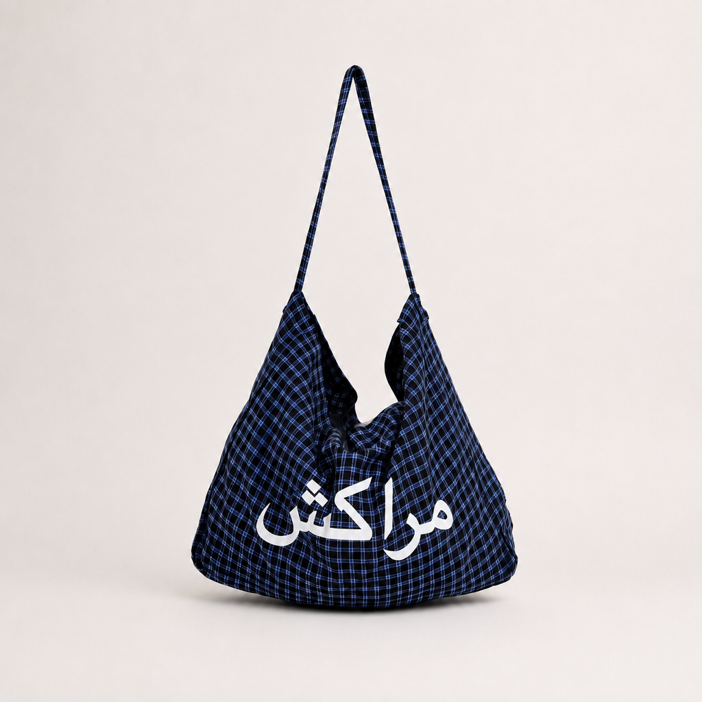 LARGE TARTAN TOTE BAG