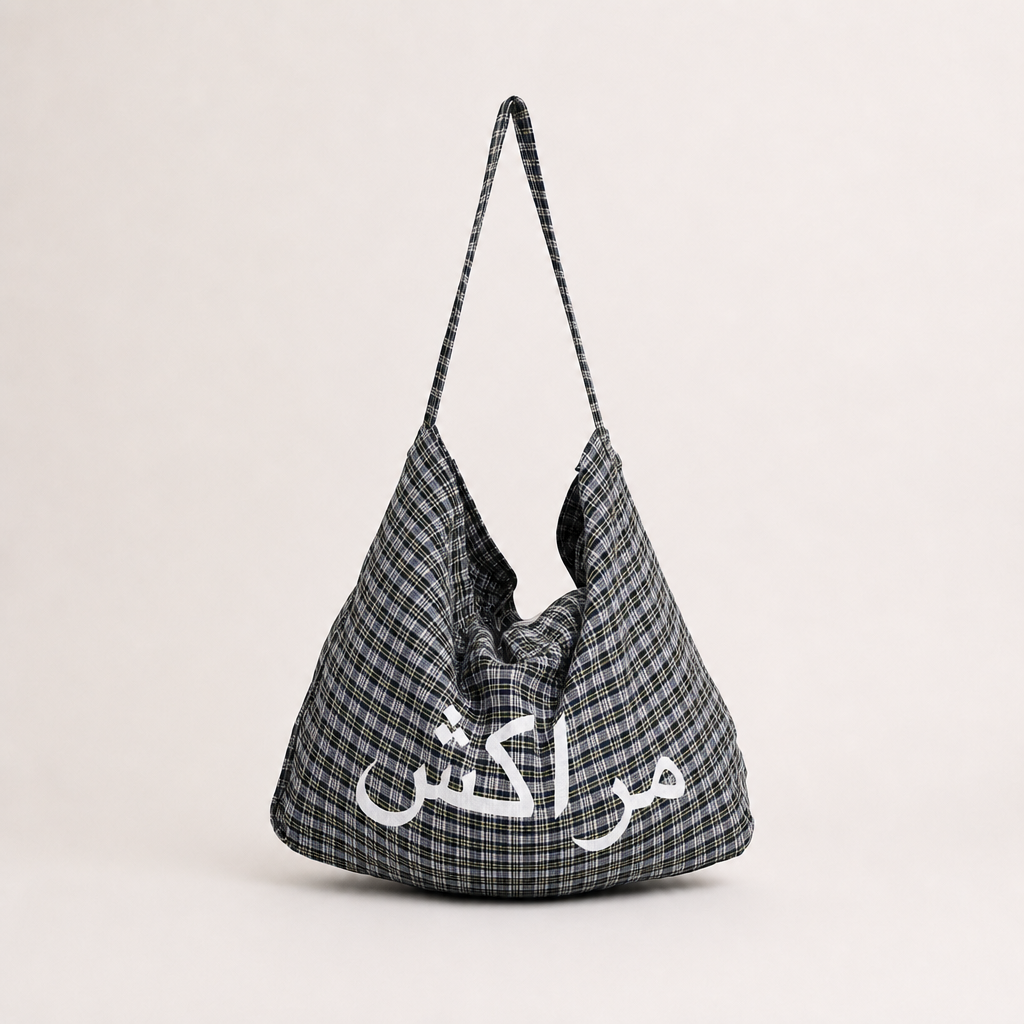 LARGE TARTAN TOTE BAG