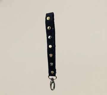 STRAP STUDS BLACK WITH BRONZE CLIP