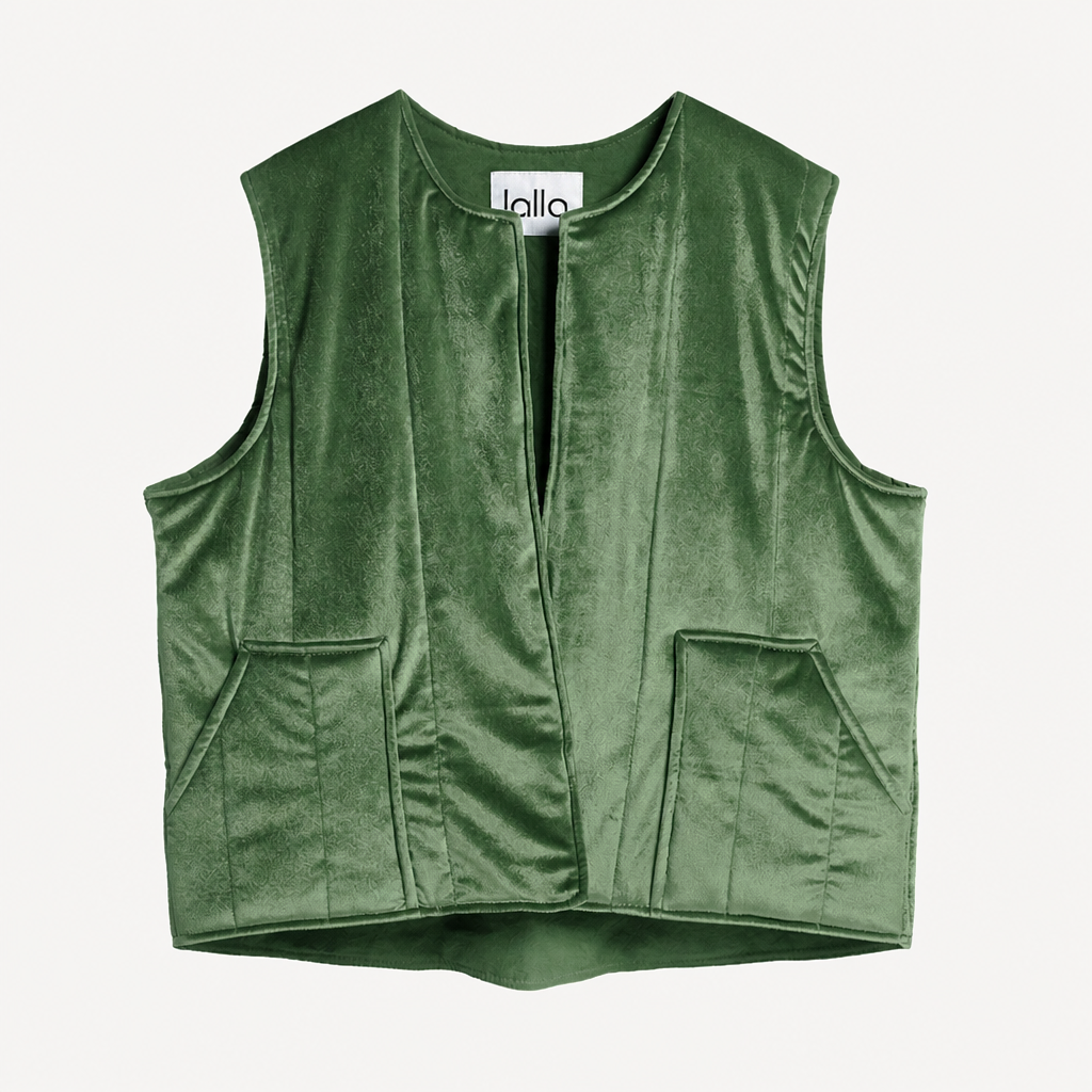 GILET ATLAS VELVET GREEN VINTAGE