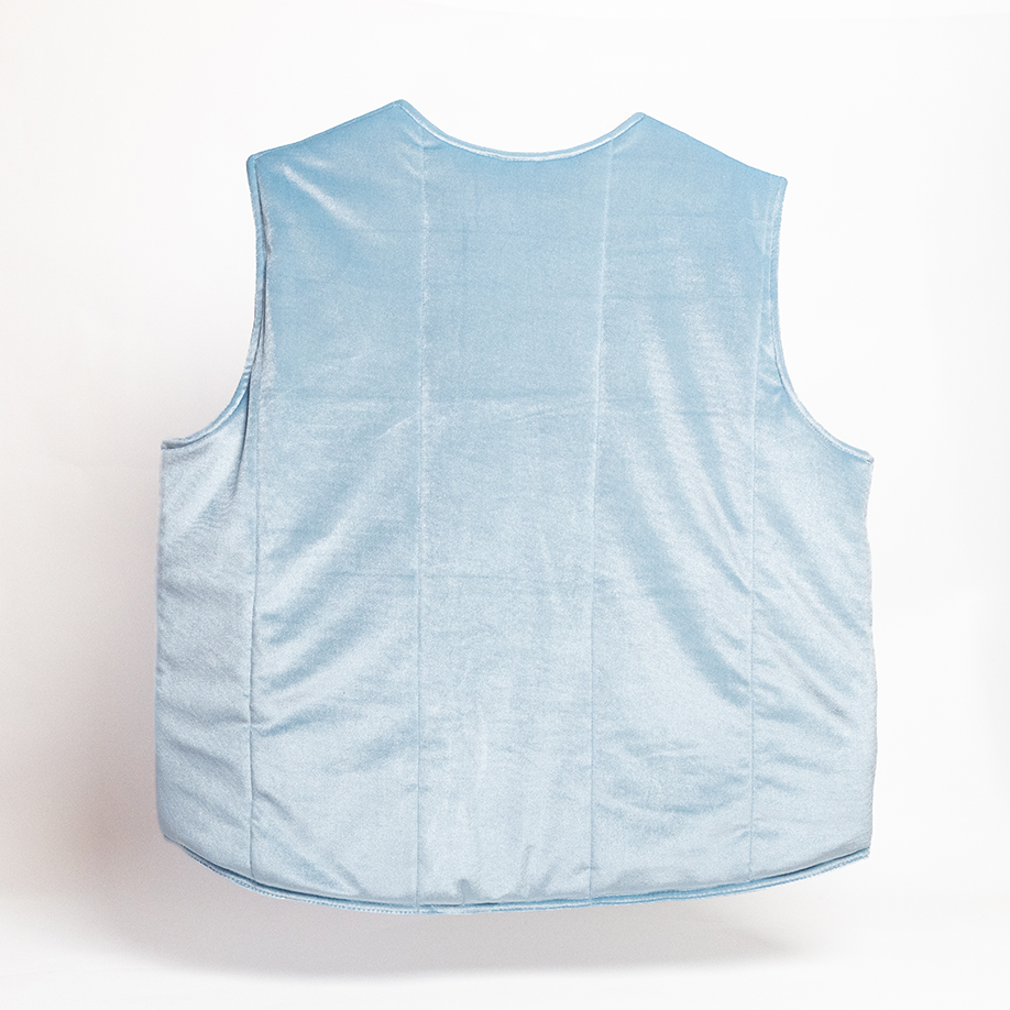 GILET ATLAS VELVET ICE BLUE