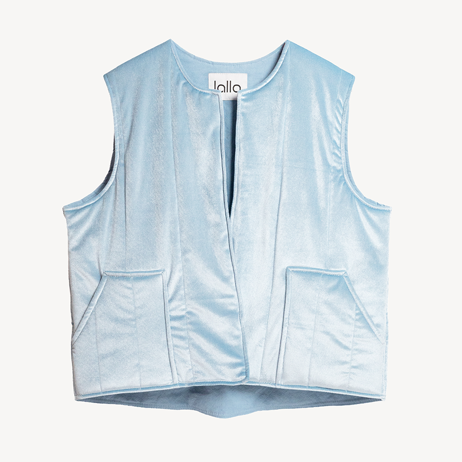 GILET ATLAS VELVET ICE BLUE