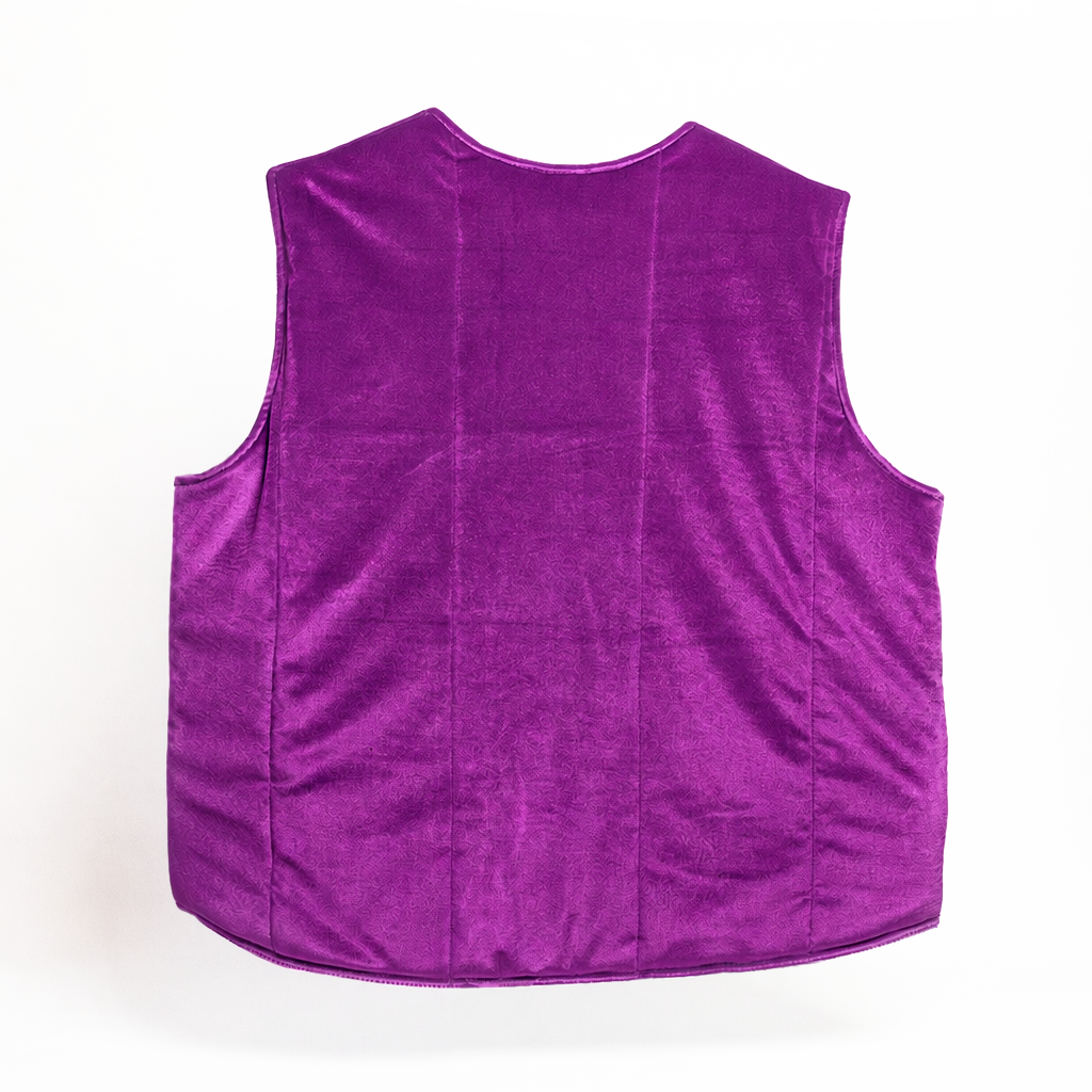 GILET ATLAS VELVET VIOLINE