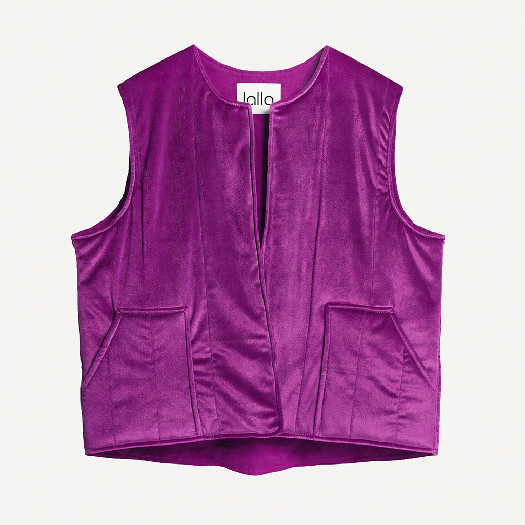 GILET ATLAS VELVET VIOLINE