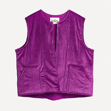 GILET ATLAS VELVET VIOLINE