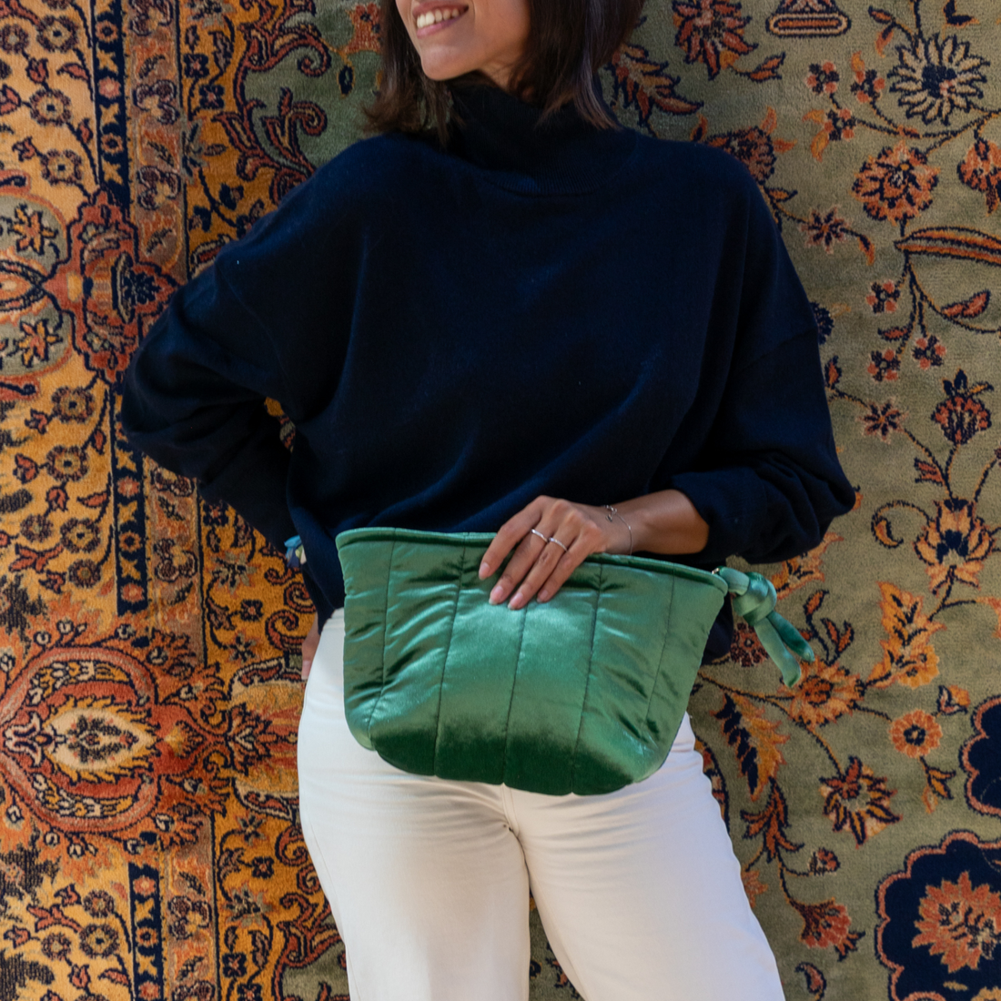 WALAKIN VELVET GREEN VINTAGE