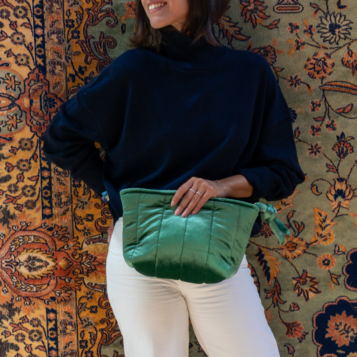 WALAKIN VELVET GREEN VINTAGE